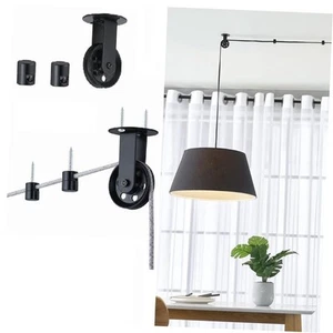Black Pulley Wheel for Pendant Light Fixture, Swag Hook for Pendant Lighting, - Picture 1 of 8