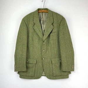 Hucklecote Tweed Jacket Mens 42R Green Derby Norfolk Country Hunting Shooting - Picture 1 of 17