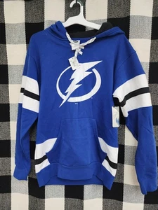 NHL Tampa Bay Lightning Hockey Jersey Hoodie Size Medium Mens NEW! NWT HOODY - Picture 1 of 3
