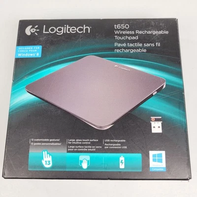 New Logitech Touchpad t650 Wireless Rechargeable Mouse Touchpad - Image 1 of 4