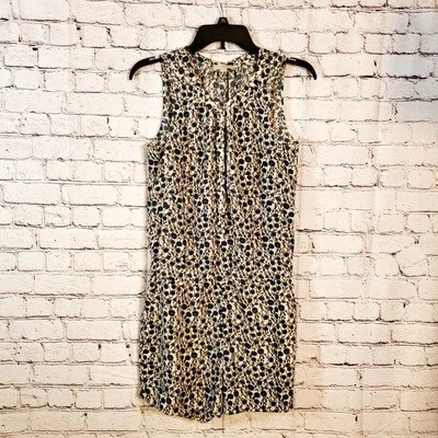 Mameluco floral Ann Taylor LOFT azul crema sin mangas talla 0 Foto 1 de 4