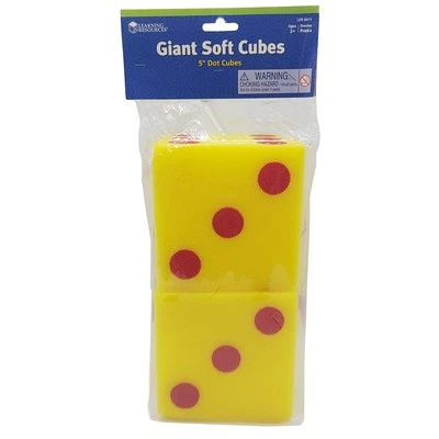 Learning Resources Giant Soft Dots Cubes Dice Set LER0411 Numeracy Age 3+ - Image 1 of 4