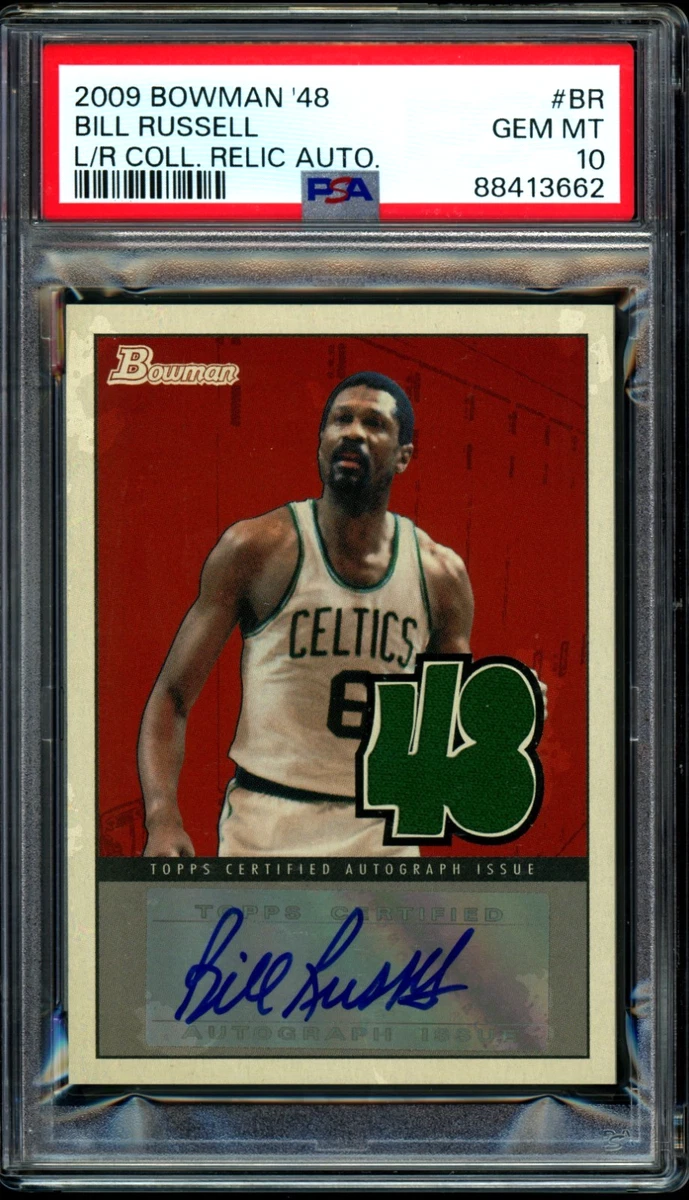 Topps Bill Russell Basketball Autographed Sports Trading Cards