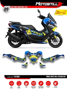 KIT CALCOMANÍAS ADHESIVAS GRÁFICAS YAMAHA NMAX 125cc-155cc (2021-2022) - Imagen 1 de 3