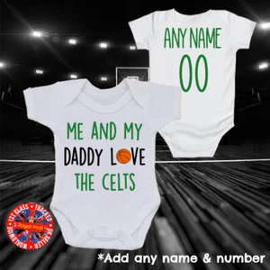 Celts "Me & My Daddy Love" Grandad Mummy Personalised Babygrow Romper Gift - Picture 1 of 1
