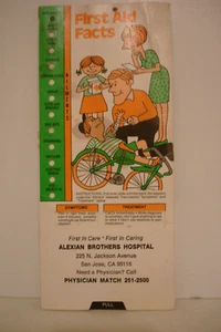 1988 Alexian Brothers Krankenhaus Erste Hilfe Diagramm Symptome Behandlung & Sicherheit - Bild 1 von 24