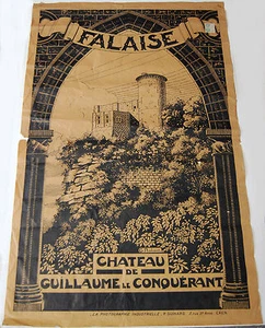 FALAISE: Chateau de Guillaume le Conquérant, circa 1900-1910/Original Lithograph - Picture 1 of 9