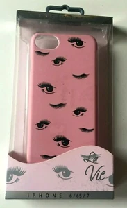 iPhone 6 / 6s / 7 / 8 La Vie Pink Eyelashes Fashion Case - Picture 1 of 2