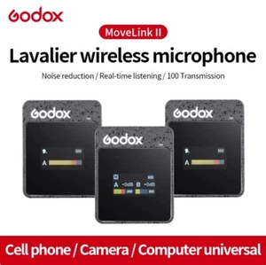 Godox MoveLink II M2 2.4GHz Wireless Lavalier Microphone System Camera Phone USA - Picture 1 of 11