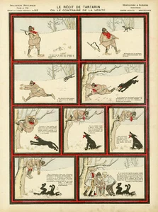 "LE RÉCIT DE TARTARIN" Imagerie Pellerin n° 148 originale entoilée (1896) - Imagen 1 de 1