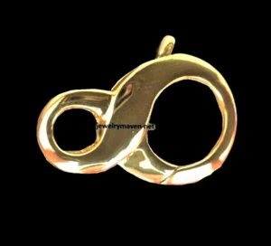 Figura Gucci Amarilla 26mm PESADA GRANDE ORO 18k 8 Diseñador Cierre Infinito Italia - Imagen 1 de 5