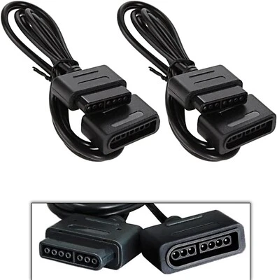 Super Famicom SFC SNEC Controller Extension cable 1.8m pack of 2 Nintendo Japan - Image 1 of 4