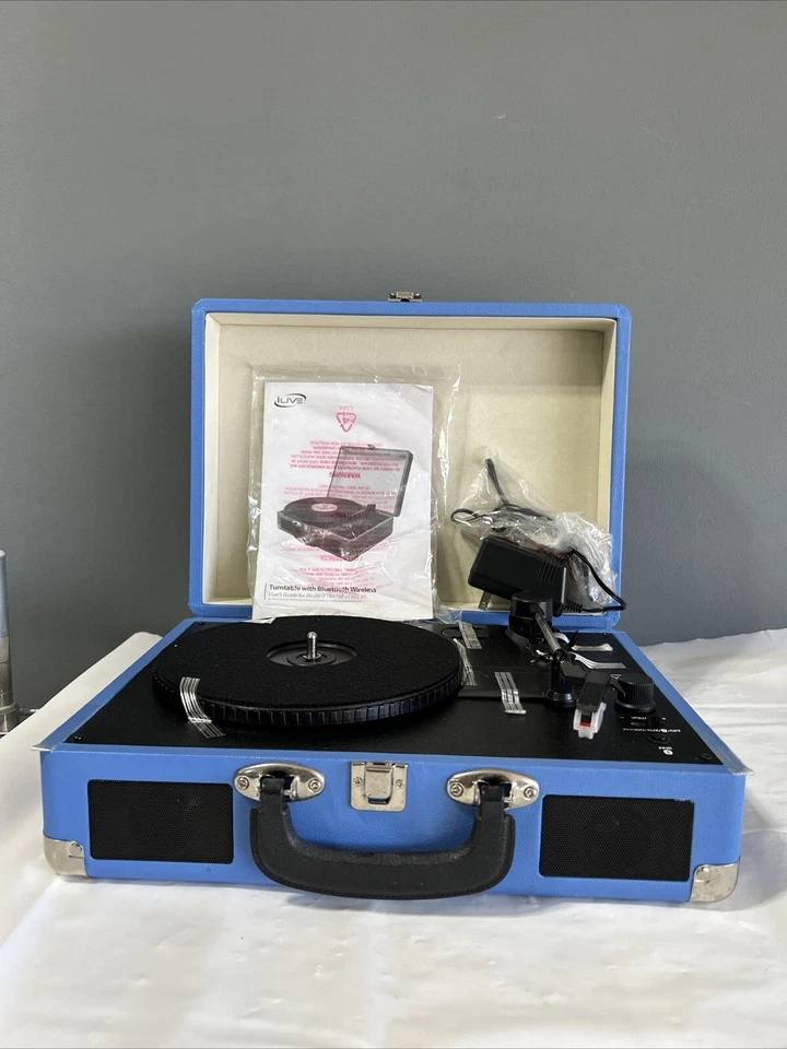 ilive Turntable With Bluetooth Wireless iTTB476BU 9b - Image 1 of 4