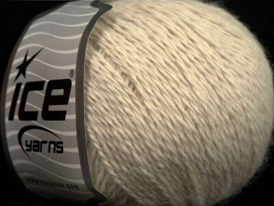 6-Skein Lot Angora Cashmere Yarn Fine 6x50g/200m Light Beige - Image 1 of 4