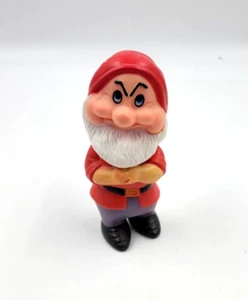 Vintage Snow White and the Seven Dwarves Vinyl Squeaky Figures - Grumpy - Picture 1 of 3