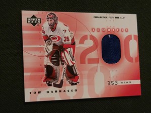2001-02 UPPER DECK CHALLENGE FOR THE CUP TOM BARRASSO T-TB TERRIFIC 200 JERSEY