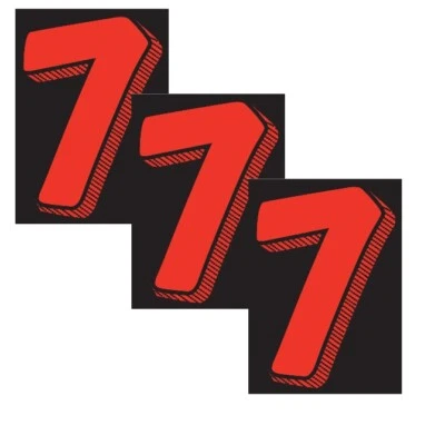 PEGATINAS PARABRISAS DISTRIBUIDOR DE AUTOMÓVILES CALCOMANÍAS DE VINILO GRANDE NÚMERO 3 PAQUETES ROJO NEGRO Foto 1 de 2