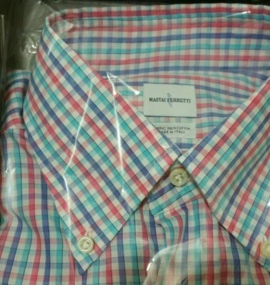 Camisa Mastai Ferretti Italiana Elegante y Versátil 15.75/40 Nueva con Etiquetas $325 LuckyBid WinNow Foto 1 de 4