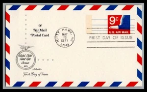 US FDC # UXC10 9c Stylized Eagle  Artmaster  1971, 9p1285 - Picture 1 of 1