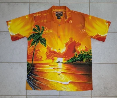 Camisa Margaritaville Para Hombre Mediana Jimmy Buffett Tequila Hemisferio Plano Puesta de Sol Foto 1 de 4