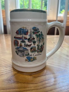 TAZA DE PIEDRA DE CERVEZA DE COLECCIÓN CERÁMICA CONRAD CRAFTERS CAROLINA DEL SUR MONUMENTOS Y ESCENAS - Imagen 1 de 11