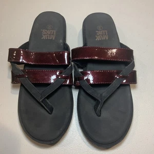 Muk Luks Black Wedge Sandals Women Size 9 [O5] - Picture 1 of 8