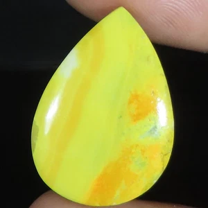 16.10 Cts 100% Natural Bumble Bee jasper Pear Cabochon Gemstone 17x25x3 mm LP274 - Foto 1 di 6