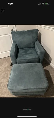 2 Lazy Boy бирюзовый стул и Османская мягко б/у состоянии отличная цена - Изображение 1 из 2