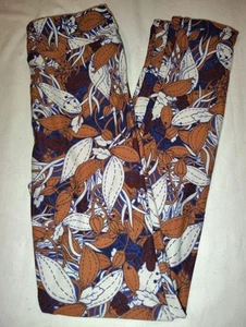 LuLaRoe Leggings Kids L/XL NWOT Browns Leaves Leaf Vines NEW OS - Picture 1 of 3