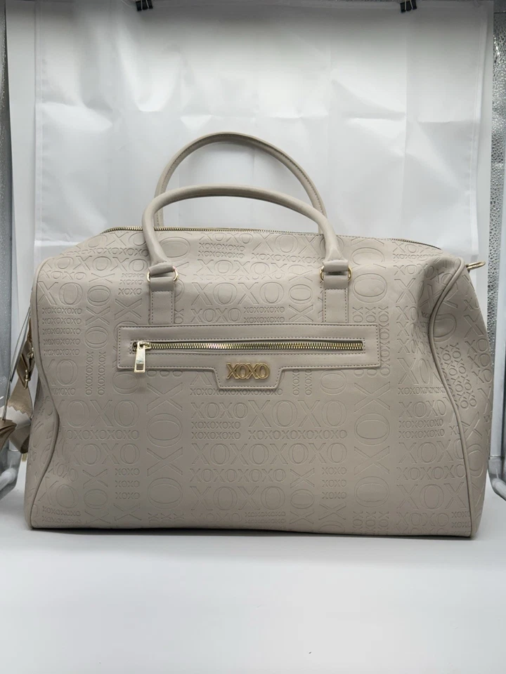 XOXO Women's Large Beige Duffle Travel Bag W/ Detachable Shoulder Strap - XOH332 - Image 1 of 4