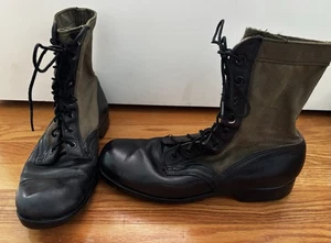 Men's 1960s US Army Combat Jungle Boots 10R 60s Vtg Vietnam War - Picture 1 of 18