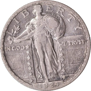 1924 25c Standing Liberty Silver Quarter ~ VF Details - Picture 1 of 2
