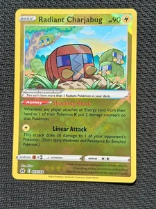 Radiant Charjabug 051/159 Crown Zenith Pokemon TCG Holo Ultra Rare NEAR MINT NM - Picture 1 of 2