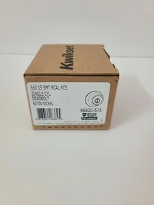 NEW Kwikset 660 15 SMT Single Cylinder Deadbolt Satin Nickel Lock 96600-575 - Bild 1 von 4
