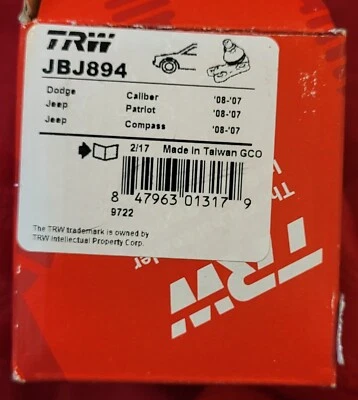 Junta de rótula de suspensión TRW JBJ894 Jeep Compass Jeep Patriot Dodge calibre Foto 1 de 4