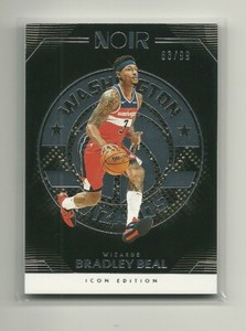 2019-20 Panini Noir BRADLEY BEAL SP Silver Base Icon Edition #d 63/99 - Wizards