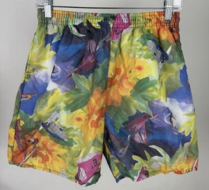 Vintage 90s SPEED BOARD Swim Trunks M Colorful Photo Print Hawaii Surfer Aloha - Picture 1 of 9