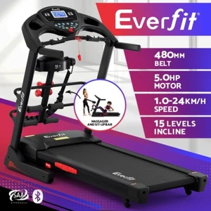 Everfit Treadmill Electric Home Gym Fitness Exercise Machine w/ Massager 480mm - Picture 1 of 5