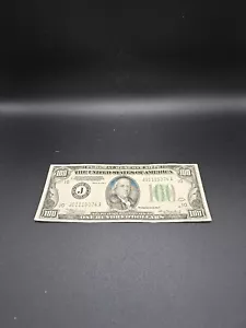 1934 Federal Reserve Note $100, green seal, Julian/Morgenthau signs. K.C. Mo. - Picture 1 of 8
