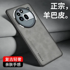 For Nothing Phone 3a Pro, Lujo Retro Cuero Goma Suave Estuche de Negocios Cubierta - Imagen 1 de 11