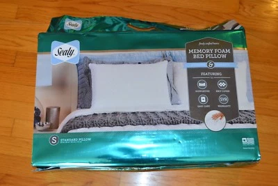 Sealy Memory Foam Bed Pillow (Cushions & Supports) Standard Size 22in X 16in NIP - Image 1 of 4