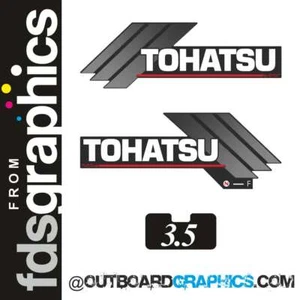 Kit de calcomanías/pegatinas motor fueraborda Tohatsu 3.5hp 2 tiempos - Imagen 1 de 1