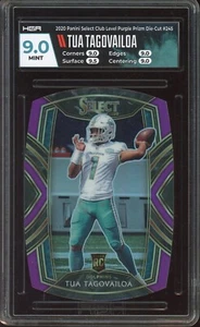 2020 Panini Select Purple Prizm Die Cut RC #245 Tua Tagovailoa HGA 9 - Picture 1 of 2
