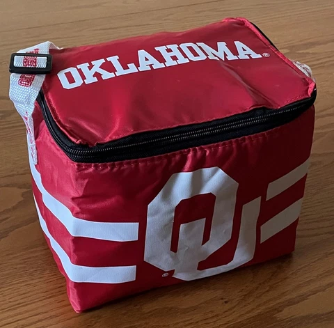 Oklahoma Sooners Insulated Soft Lunch Bag Zipper Cooler Adjustable Handle Cover