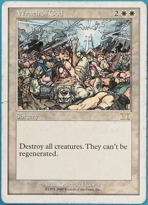 Wrath of God Battle Royale HEAVILY PLD White Rare MTG CARD (ID# 301486) ABUGames - Image 1 of 2