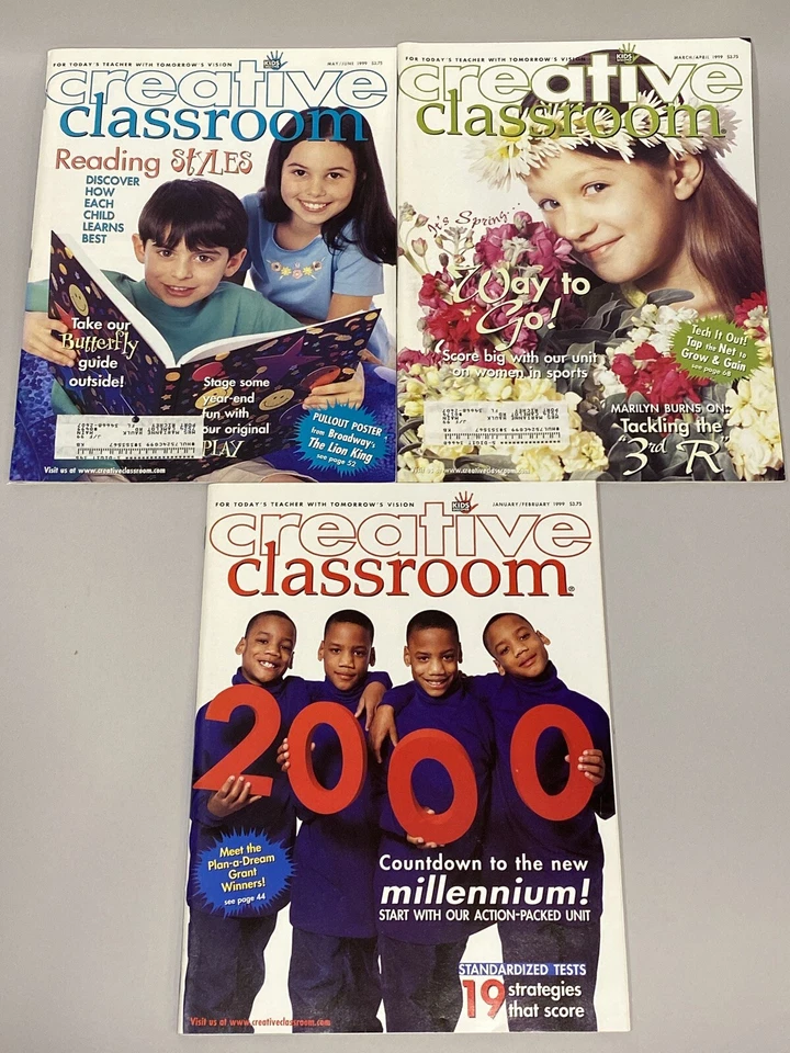 Revista Creative Classroom Back Issue LOTE 1999 Conjunto de educación para maestros en casa Foto 1 de 1