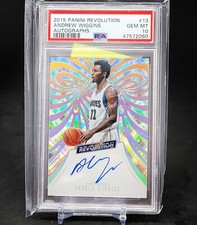 2015 Revolution Autographs Andrew Wiggins Psa 10 Refractor Rare 2nd Yr Low Pop 2