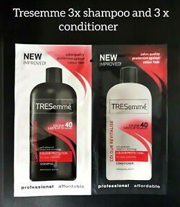 TRESemme’ Colour Revitaliser 3x Shampoo 10ml & 3x Conditioner 10ml Satchets New