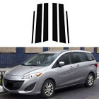 6Pcs Gloss Pillar Posts Door Window Trim Cover Black Fit For Mazda 5 2011-18