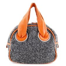 BOTTEGAVENETA Handbag Gray / orange wool/Calfskin Women